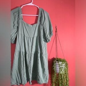 Babydoll Square Neck Dress